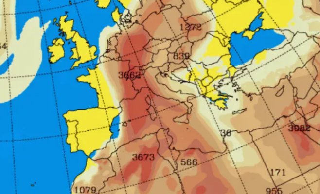 Большое количество сахарской пыли направляется в Чешскую Республику