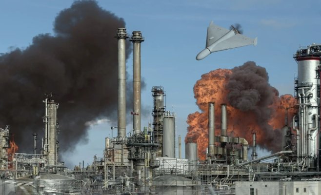 В Ростове-на-Дону горит одна из крупнейших российских нефтеперерабатывающих заводов