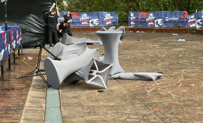 Погода не щадит: фан-зона в Лейпциге снова закрыта