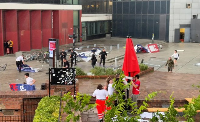 Погода не щадит: фан-зона в Лейпциге снова закрыта