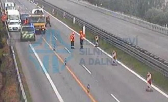 Массовое ДТП перекрыло автомагистраль D46 перед Вышковом