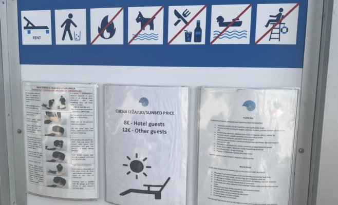 Сколько стоит аренда лежака и зонтика в Хорватии?