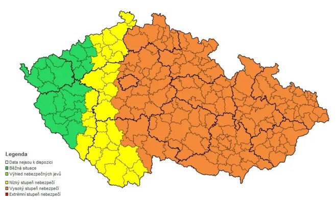 Ночь на воскресенье стала одной из самых тёплых в истории Чехии