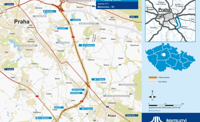 Пражский окружная магистраль увеличится на 12 километров: строительство начнется в декабре
