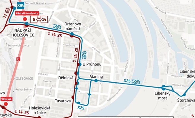 С Либеньского моста убирают трамваи: движение будет ограничено на неопределённый срок