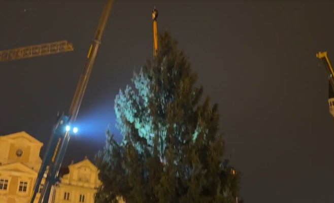 На Староместской площади в Праге установили рождественскую елку