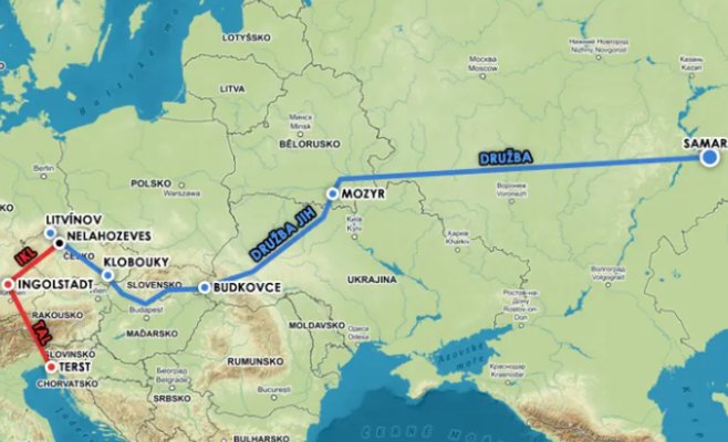 Нефть по российскому нефтепроводу «Дружба» в Чехию всё ещё не поступает