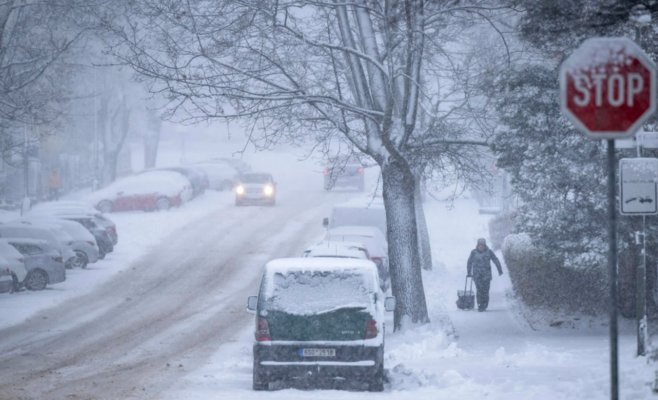 В Либерецком крае транспортный коллапс из-за сильного снегопада