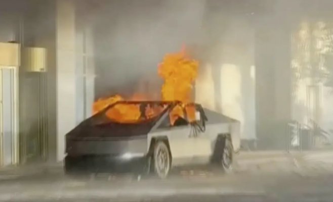Взрыв Tesla Cybertruck в Лас-Вегасе: водитель оказался с простреленной головой