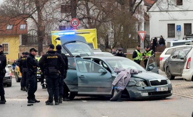 Полицейская погоня в Праге: нарушителя остановили с помощью манёвра PIT