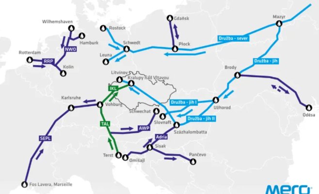 В Чехию перестала поступать нефть с востока