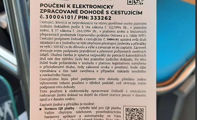 Больше никаких бумажек: в Остраве ввели цифровые штрафы для безбилетников