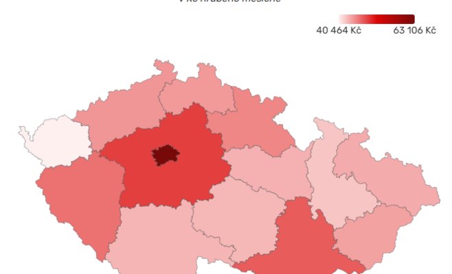 Разница в зарплатах между регионами Чехии — до 56%. Где живётся лучше?