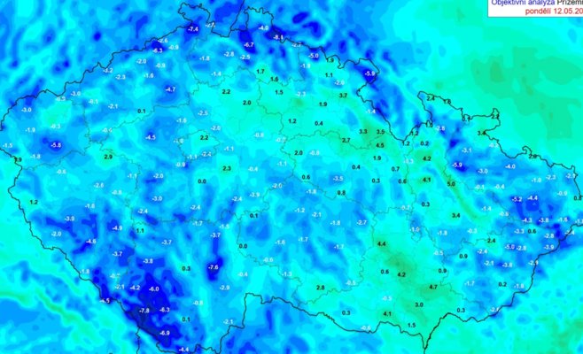 Морозное утро в Чехии: температура опустилась до минус 8 °C, побит рекорд