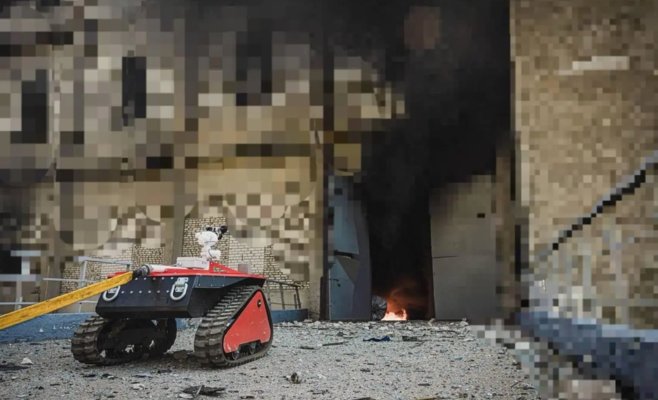 Чешский робот Hecthor спасает жизни в охваченном огнём Харькове