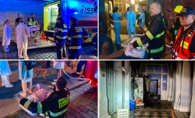 Пожар в роддоме на Аполинарже: эвакуировали новорождённых и их матерей