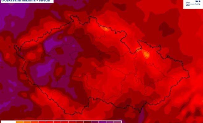 В Чехию идут два экстремально жарких дня. К выходным жара спадёт