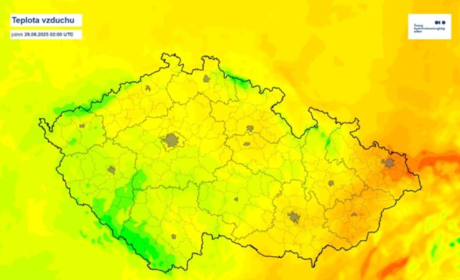 Восток Чехии пережил самую жаркую ночь года