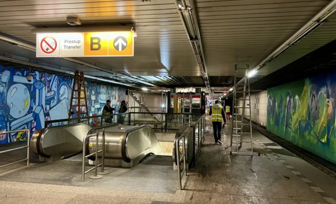 В Праге остановлено движение метро C между станциями Hlavní nádraží и Vltavská