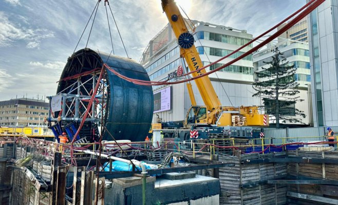 Реконструкция метро Панкрац продолжается: строится пересадка между линиями C и D