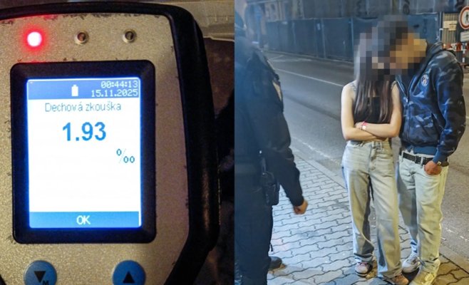 «Я пила водку», — призналась 15-летняя девушка в Пльзене. Алкотестер показал почти два промилле