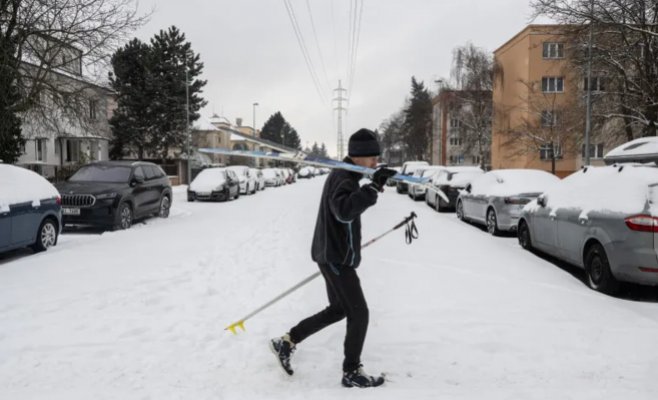 Прага под снегом. И это ещё не всё — морозы опустятся ниже минус 10 градусов