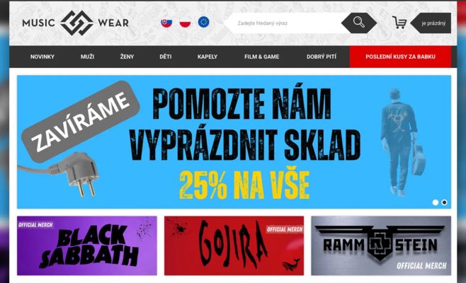 Temu отправило на дно ещё один чешский магазин. Продавец музыкальной одежды Musicwear закрывается  56890