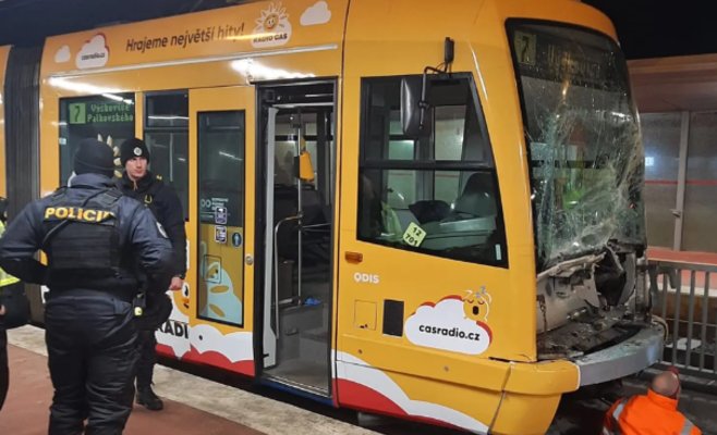 В Остраве столкнулись трамваи