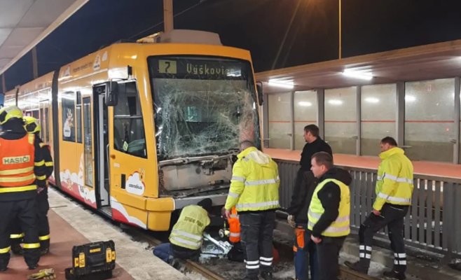 В Остраве столкнулись трамваи