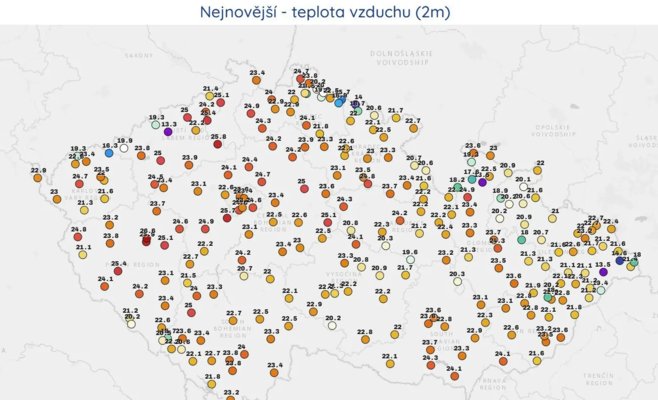 В Чехию пришло первое летнее тепло: в Пльзене зафиксирован температурный рекорд