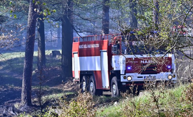 Пожар в «Чешской Швейцарии» всё ещё не локализован, на помощь прилетят вертолёты из Словакии