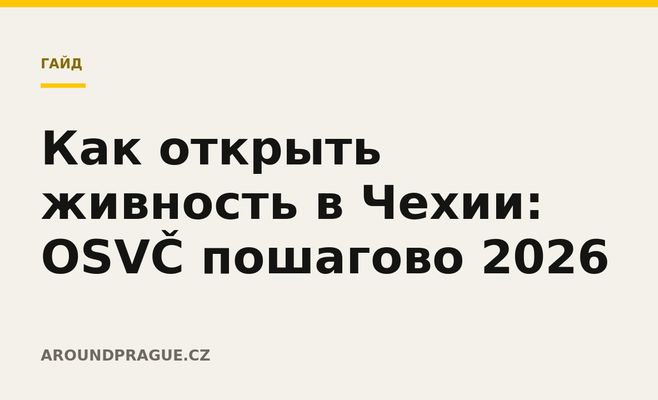 Как открыть живность в Чехии: OSVČ пошагово 2026