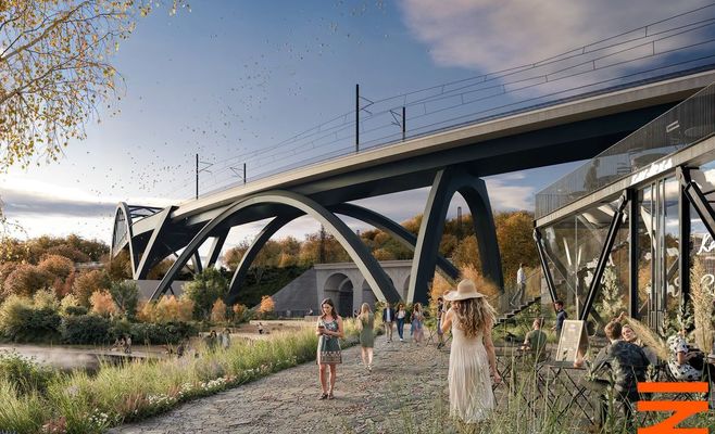 Пражане выбрали арочный вариант нового железнодорожного моста в Либни