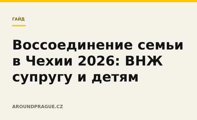 Воссоединение семьи в Чехии 2026: ВНЖ супругу и детям