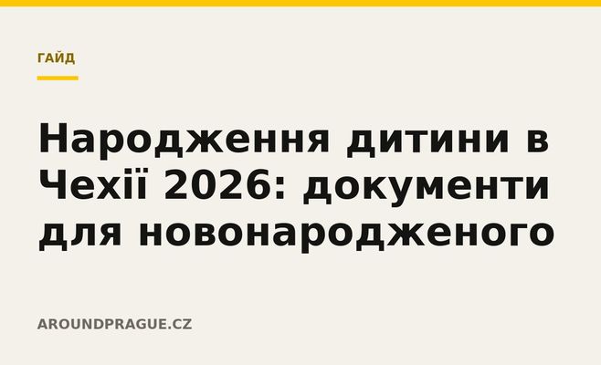 Народження дитини в Чехії 2026: документи для новонародженого