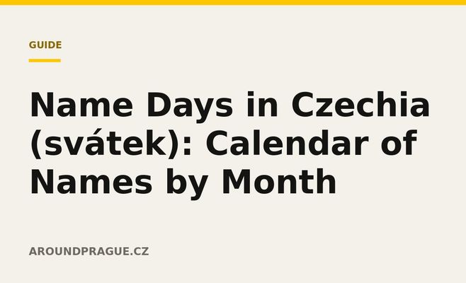 Name Days in Czechia (svátek): Calendar of Names by Month