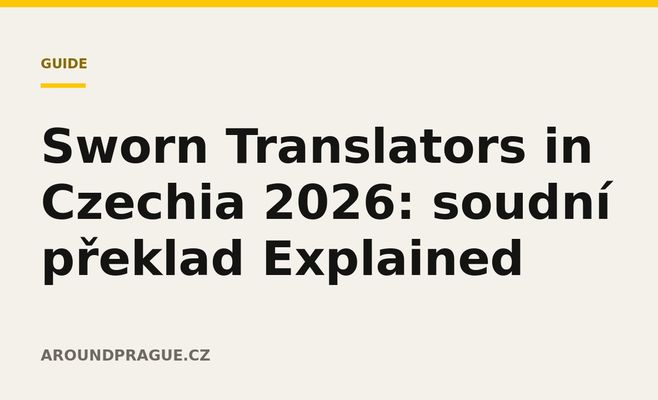 Sworn Translators in Czechia 2026: soudní překlad Explained