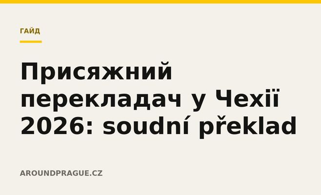 Присяжний перекладач у Чехії 2026: soudní překlad