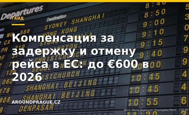 Компенсация за задержку и отмену рейса в ЕС: до €600 в 2026