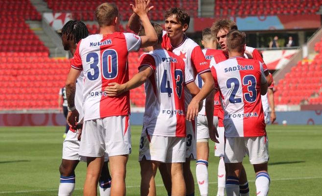 Slavia Thrash Slovan Slucko 5:1 — Trpišovský Praises Newcomers and Youngsters After Long-Awaited Win
