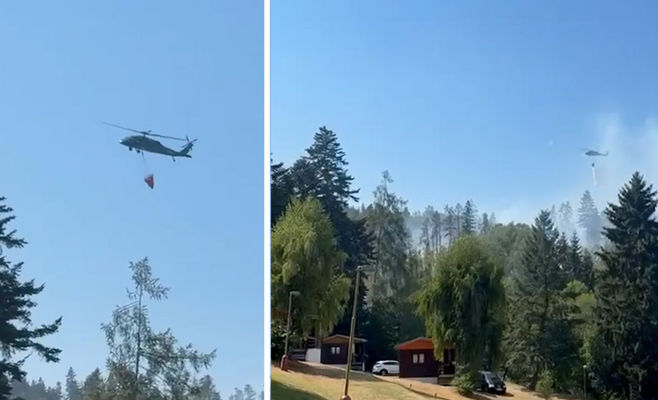 У передгір’ях Шумави палає лісова пожежа, вогонь охопив сім гектарів