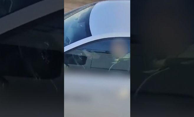 Полиция Чехии показала, как водители отвлекаются на телефон за рулём
