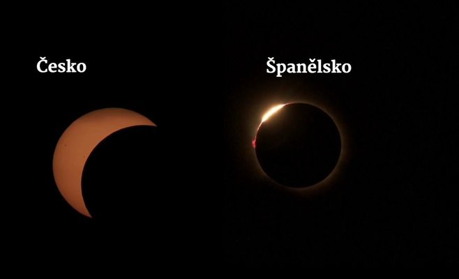 Partial Solar Eclipse Over Czechia, Total Eclipse in Spain