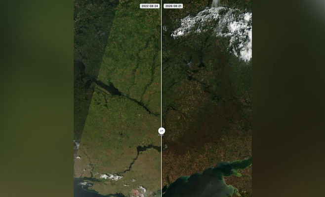 Satellite images reveal scale of destruction in eastern Ukraine after years of war