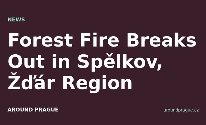Forest Fire Breaks Out in Spělkov, Žďár Region