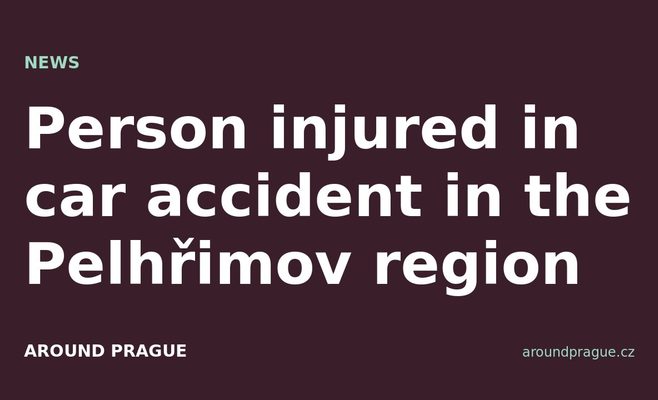 Person injured in car accident in the Pelhřimov region