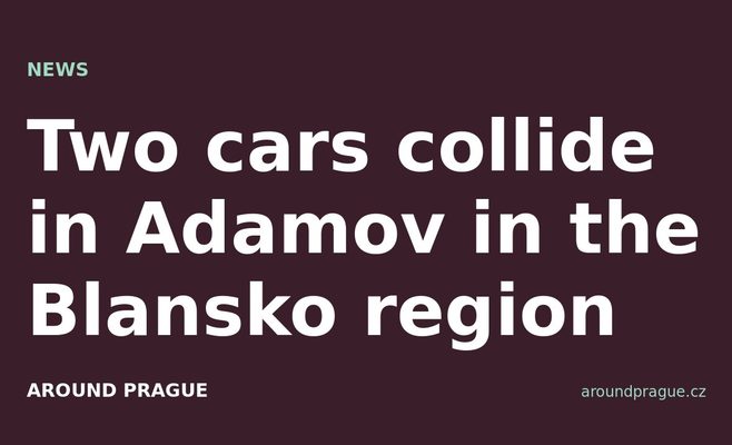 Two cars collide in Adamov in the Blansko region