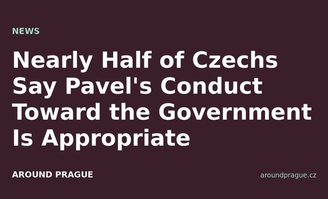 Nearly Half of Czechs Say Pavel's Conduct Toward the Government Is Appropriate