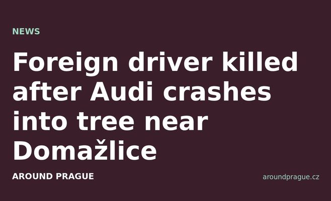 Foreign driver killed after Audi crashes into tree near Domažlice