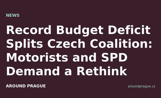 Record Budget Deficit Splits Czech Coalition: Motorists and SPD Demand a Rethink